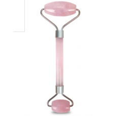 Massageador Facial Gua Sha Roller de Quartzo Rosa